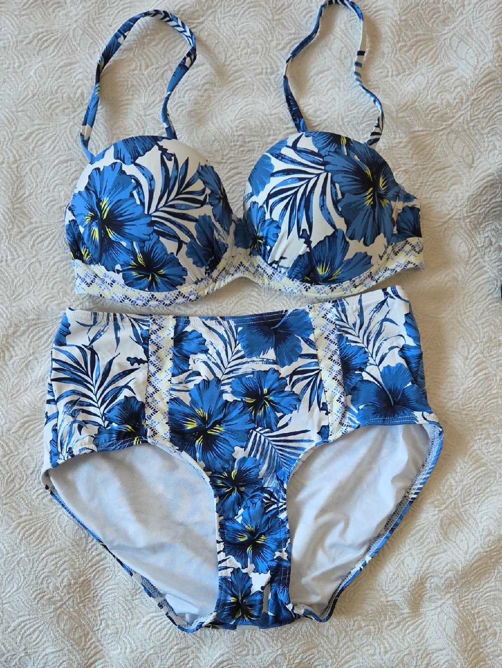La Vie En Rose Blue Floral Two-Piece Swimsuit